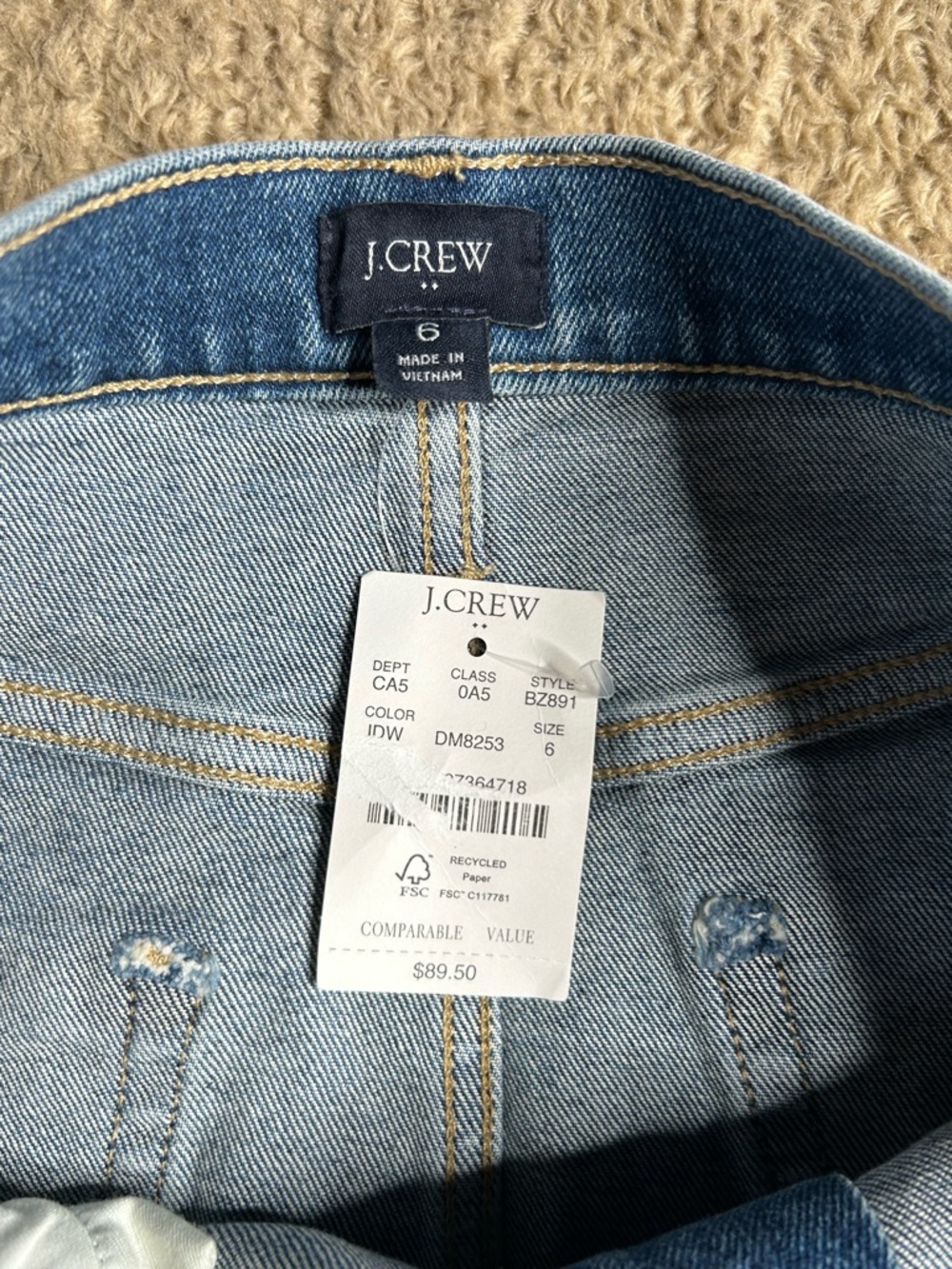 J. Crew Light Blue Denim Mini Skirt - Picture 3 of 5